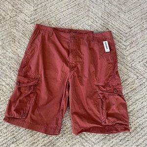 Old Navy Cargo Shorts Mens Size 36 Rust Cotton New With Tags Pockets Casual